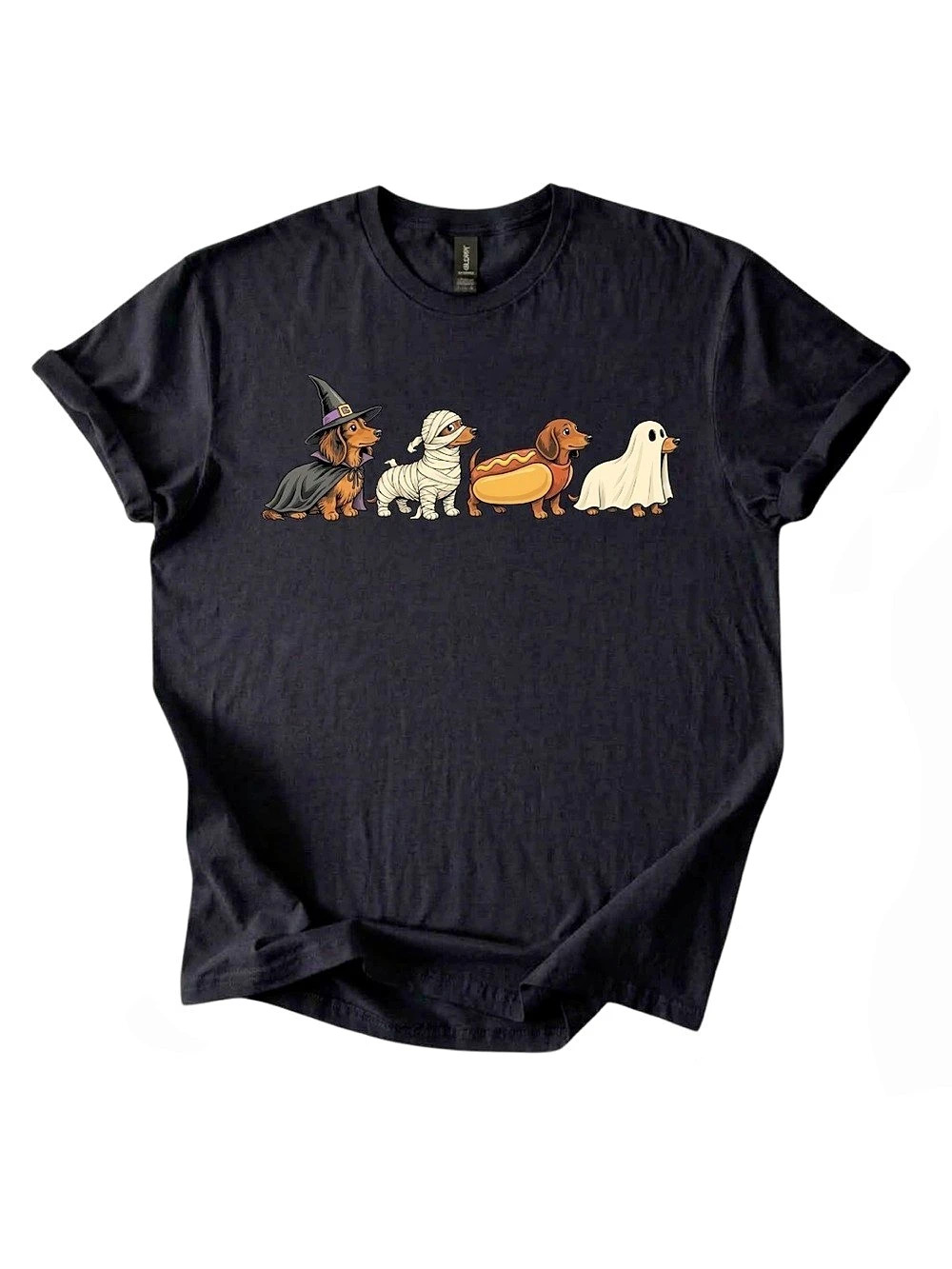Gildan Halloween Dachshund Costumes Graphic T-Shirt Halloween Graphic